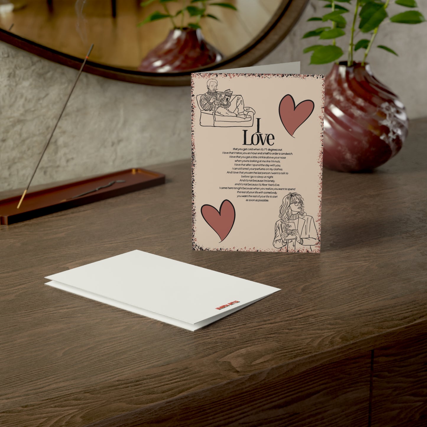 When Harry Met Sally Illustrated Greeting Card