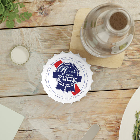 Blue Velvet Illustrated Magnetic Bottle Opener