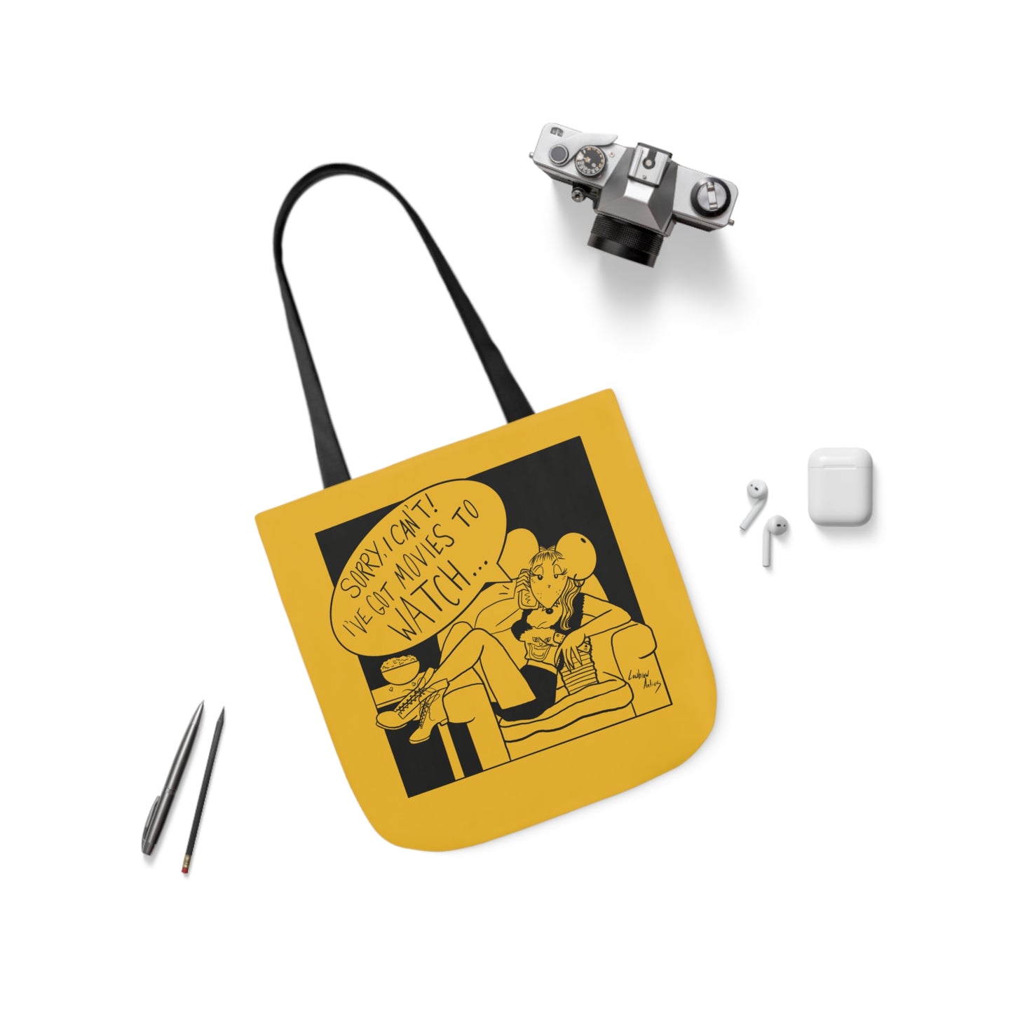 Movies to Watch Rat - Yellow Canvas Tote Bag