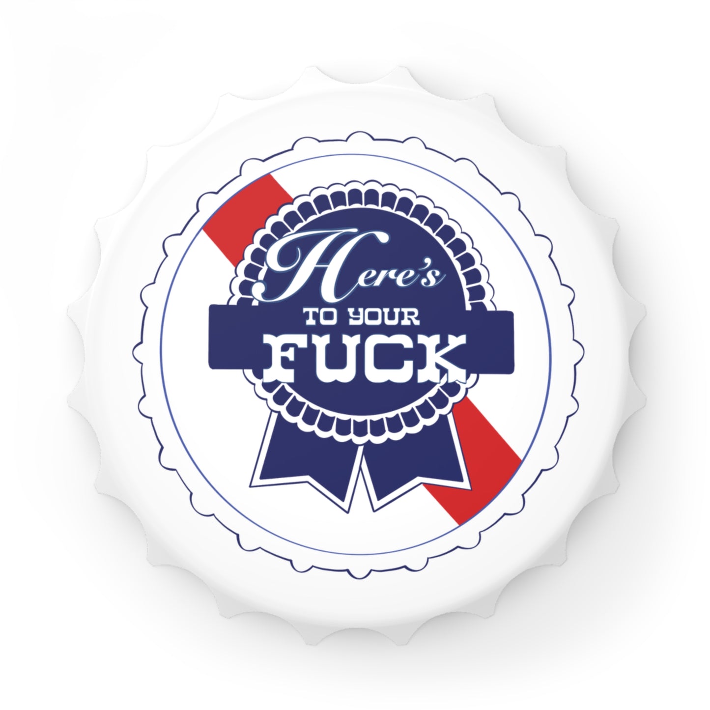 Blue Velvet Illustrated Magnetic Bottle Opener