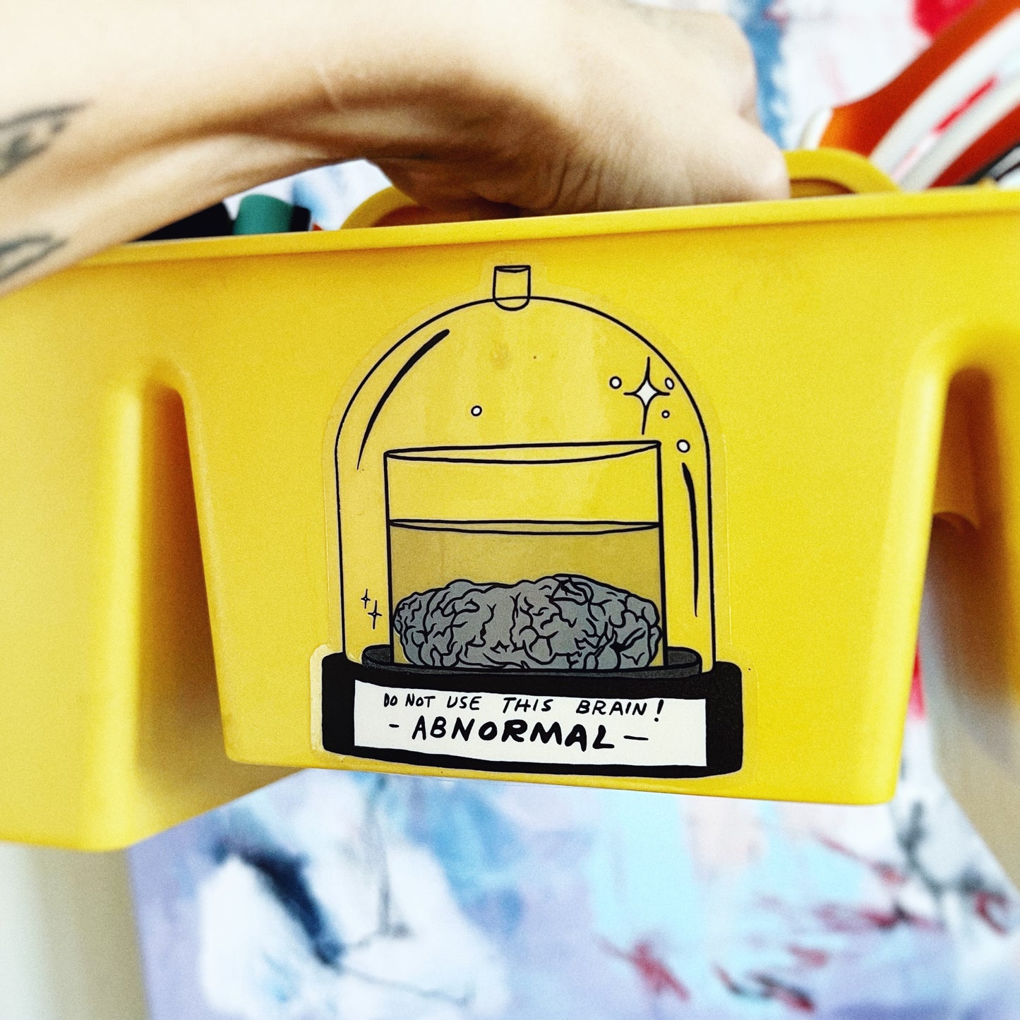 Young Frankenstein Abby Normal sticker for cult movie fans.