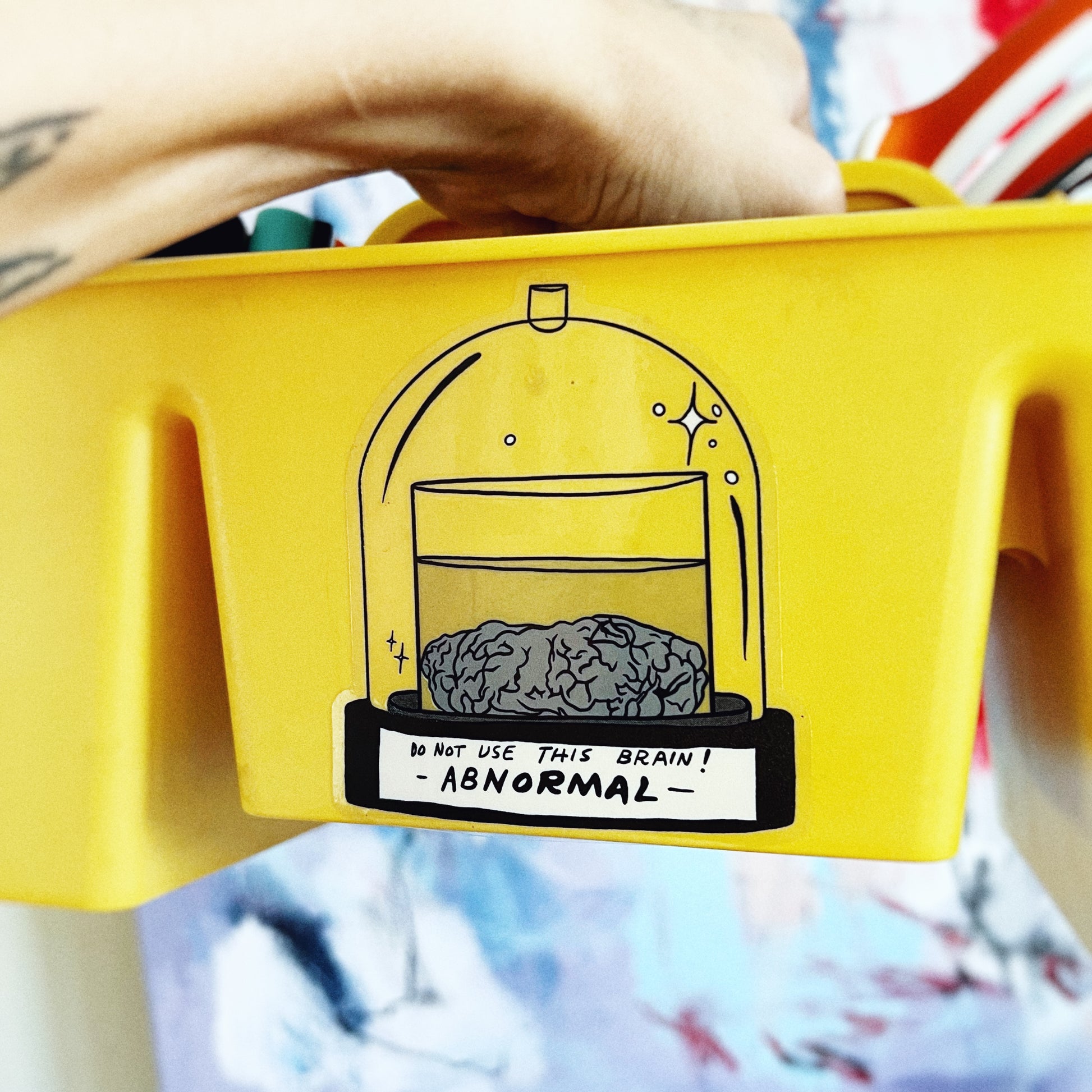 Young Frankenstein Abby Normal sticker for cult movie fans.