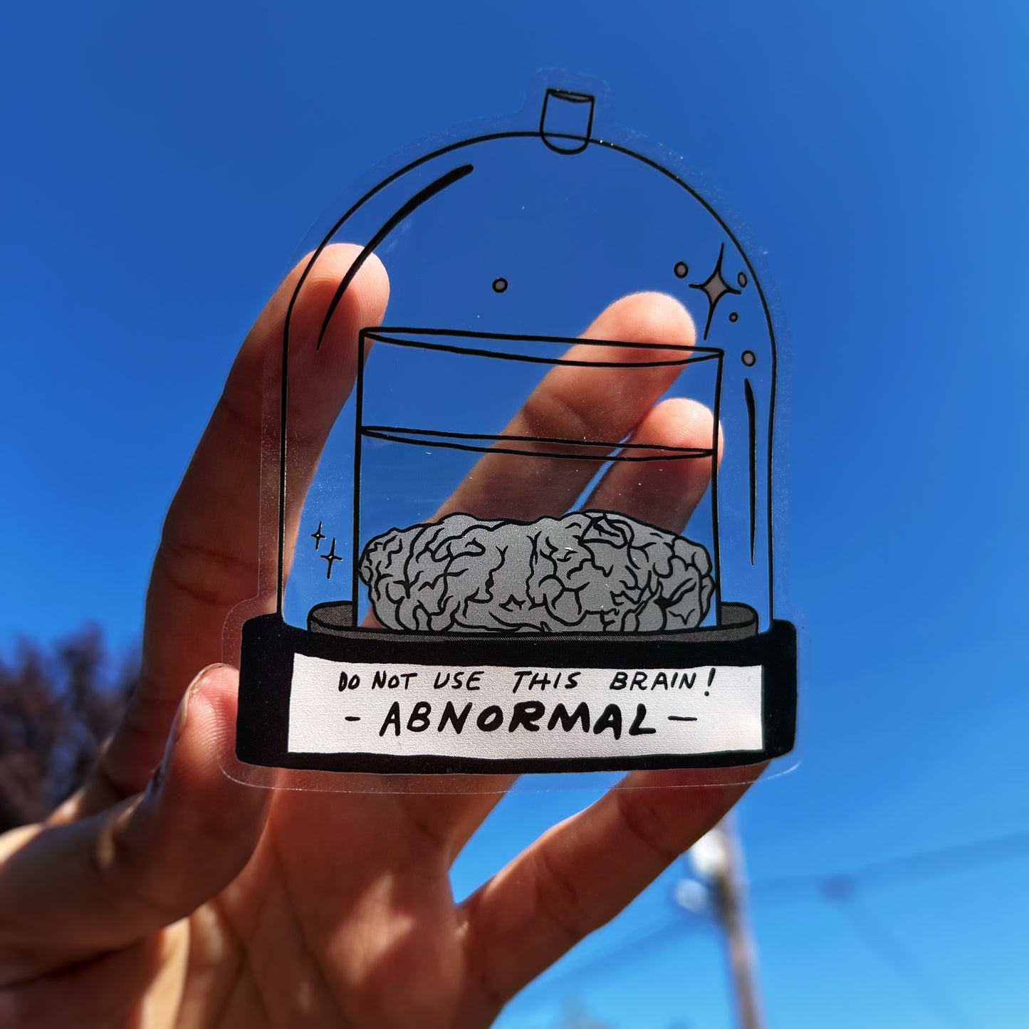 Young Frankenstein Abby Normal sticker for cult movie fans.