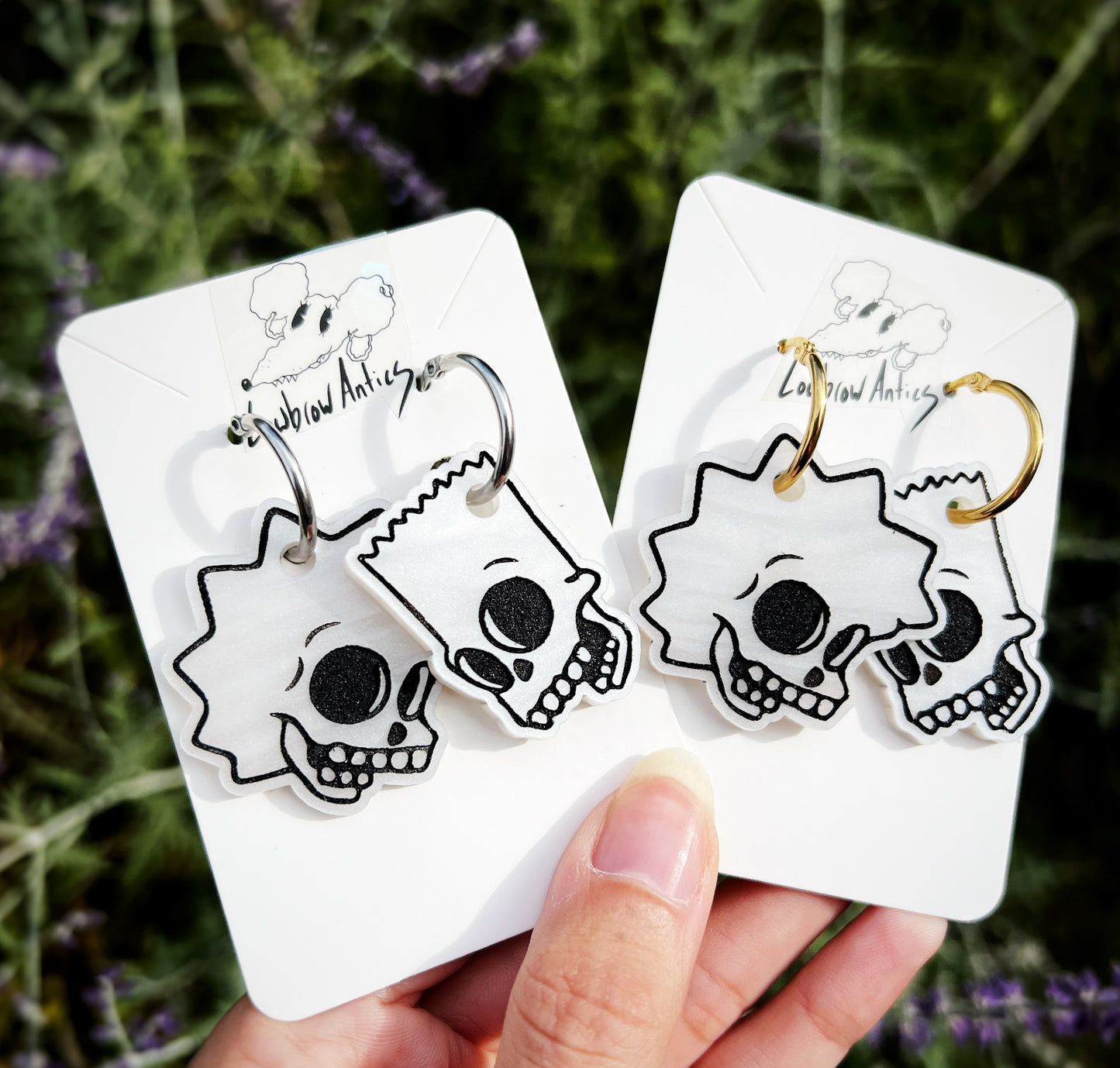 Treehouse of Horror Inspired Skeleton Earrings & Keychains