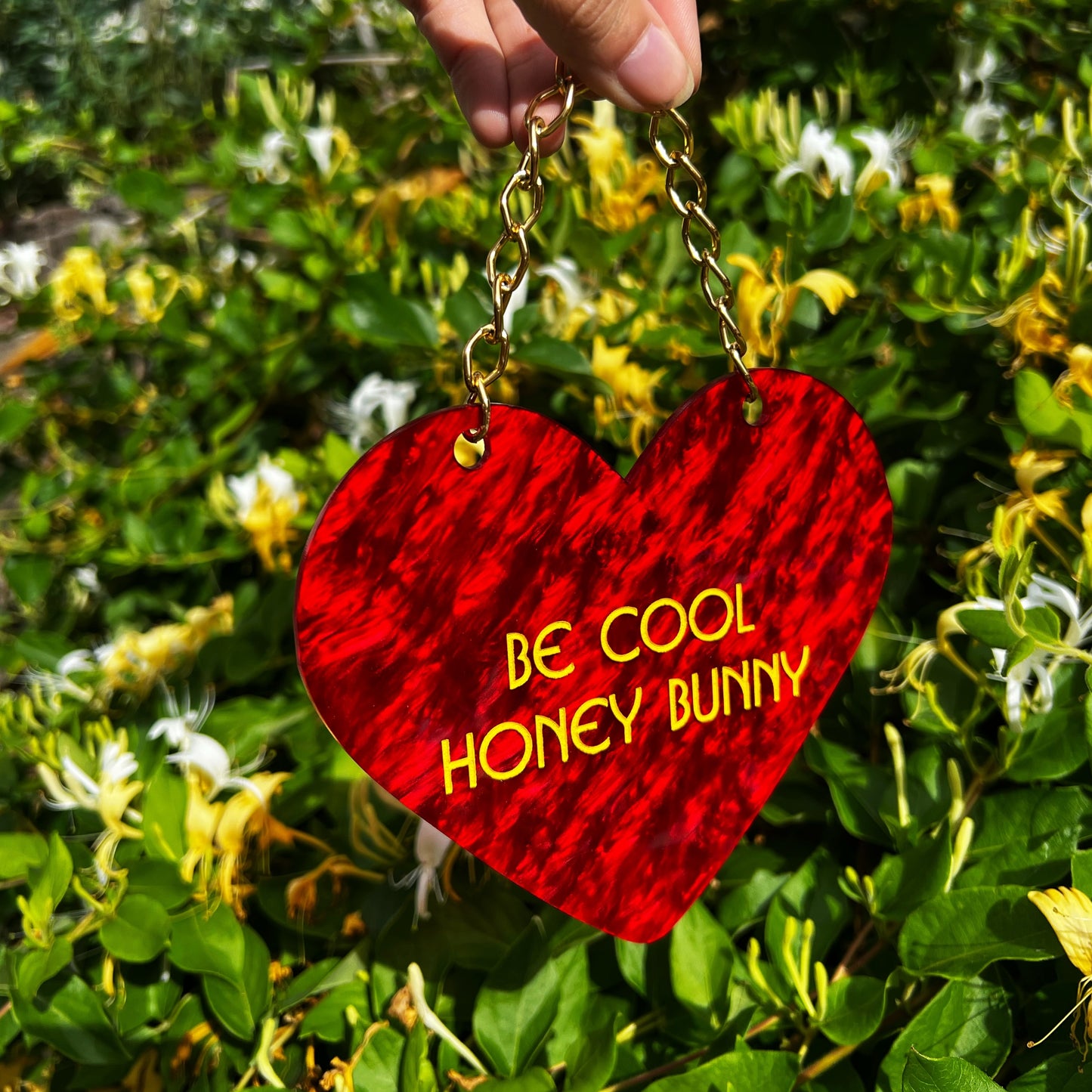 Be Cool Honey Bunny Heart Wall Hanging