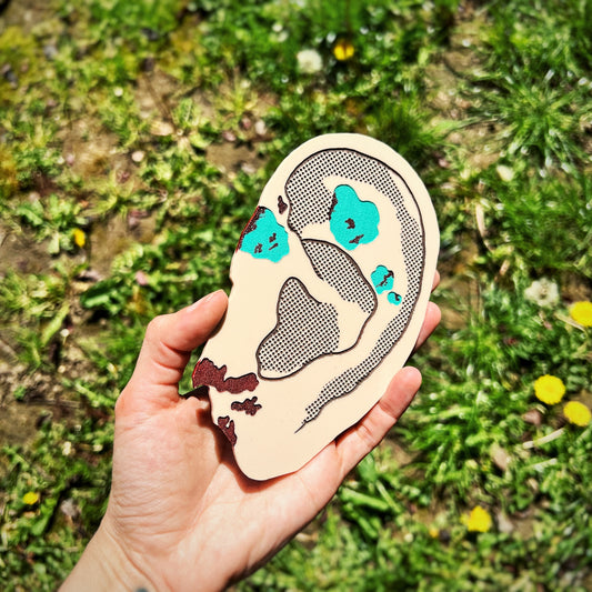 Blue Velvet Severed Ear Wall Art