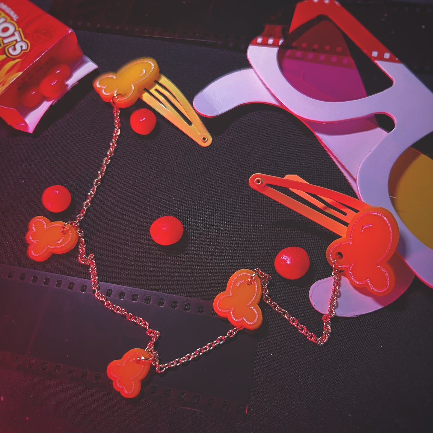 Popcorn Chain Hair Clips