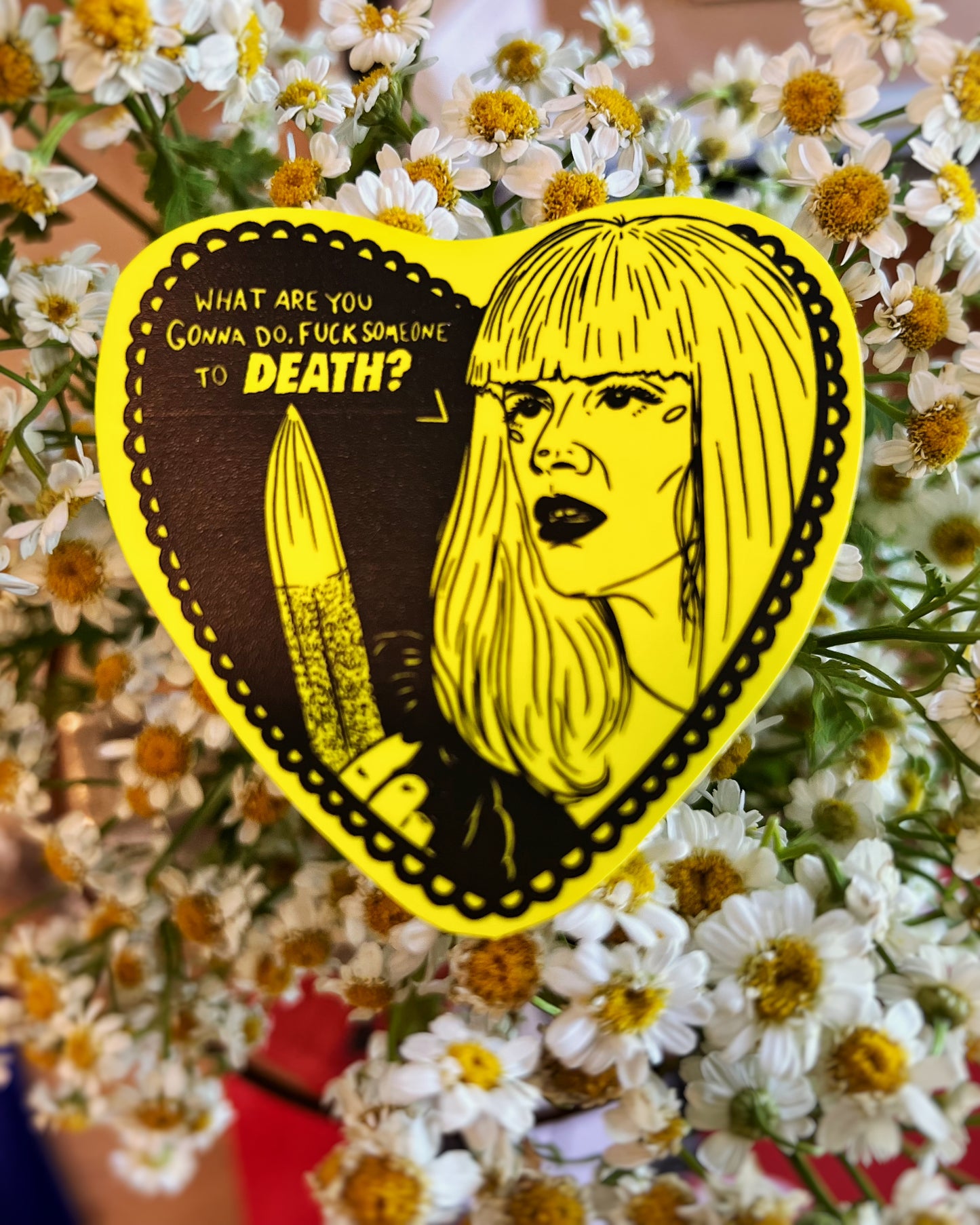 Crimes of Passion Neon Vinyl Stickers