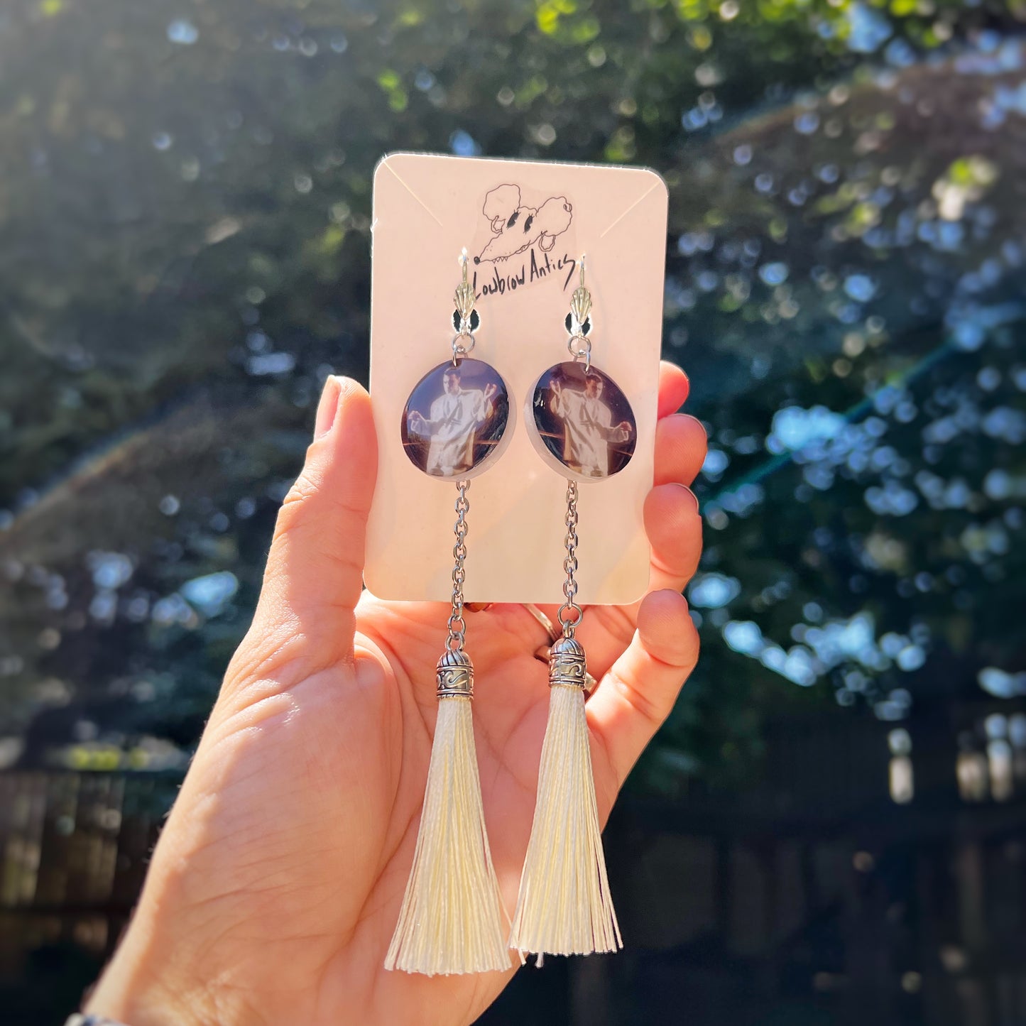 David Byrne Talking Heads Tassel Earrings