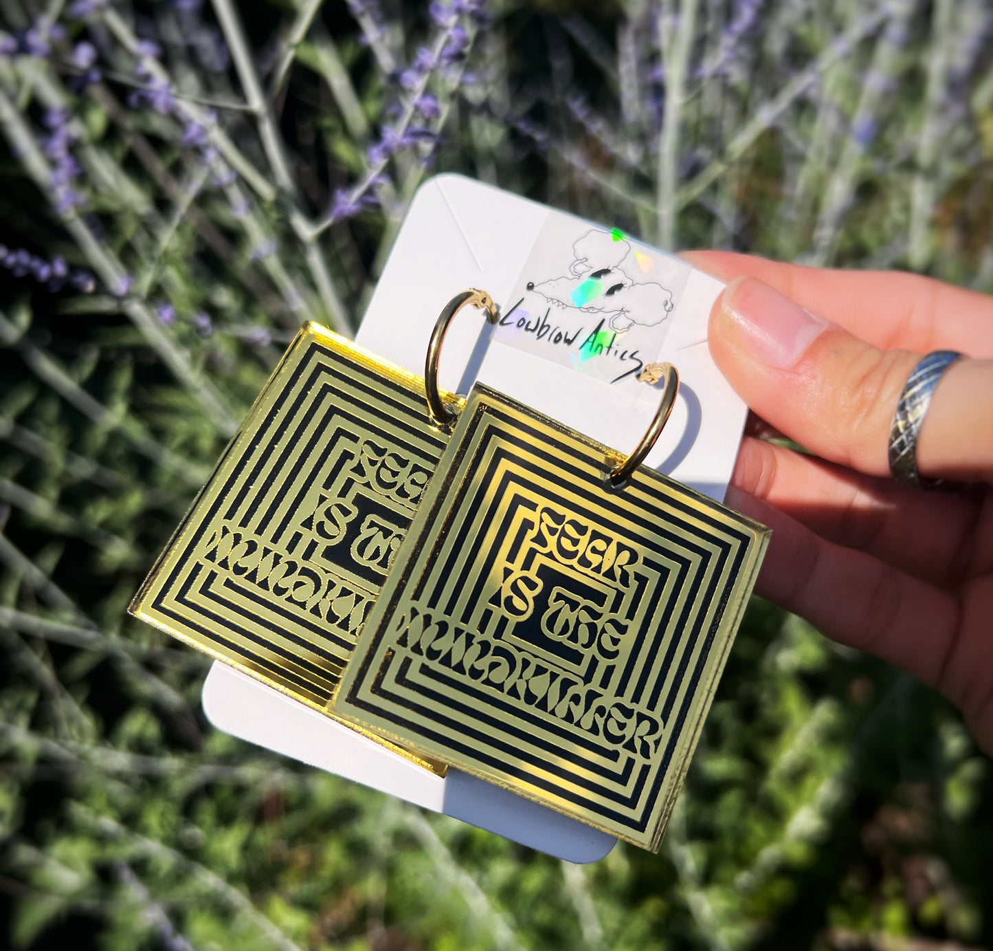 Dune Fear Is The Mind Killer Quote Earrings