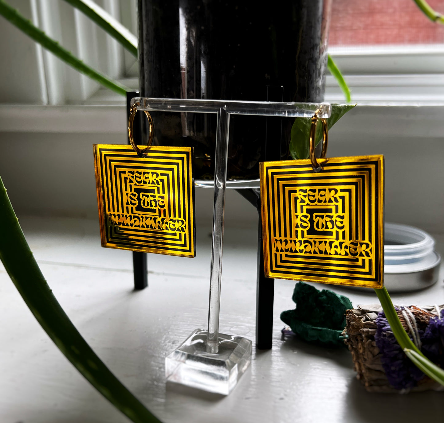 Dune Fear Is The Mind Killer Quote Earrings