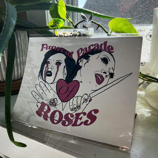Illustrated Funeral Parade of Roses art print featuring bold, avant-garde design inspired by the cult classic.
