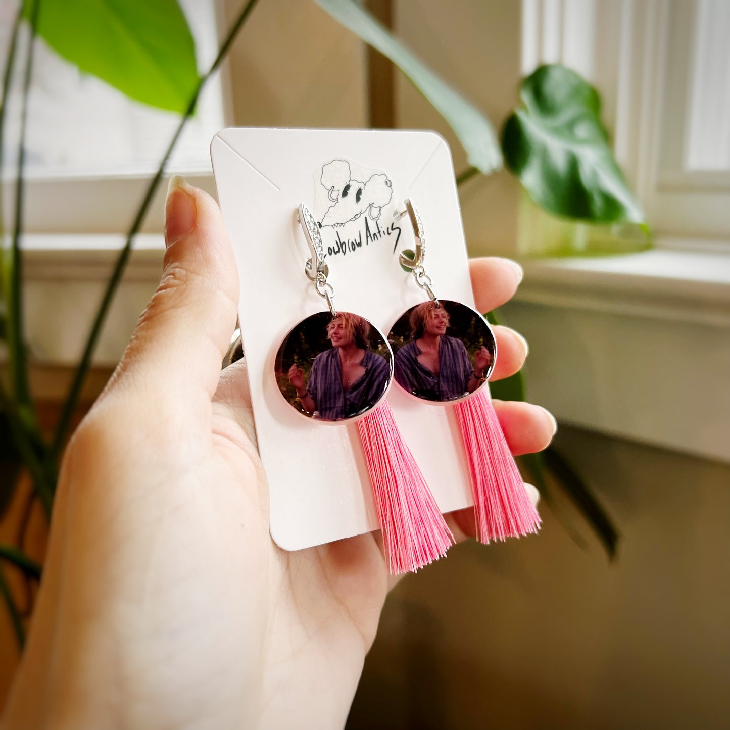 Greta Gerwig director spotlight earrings featuring an elegant and artistic design inspired by her award-winning films.