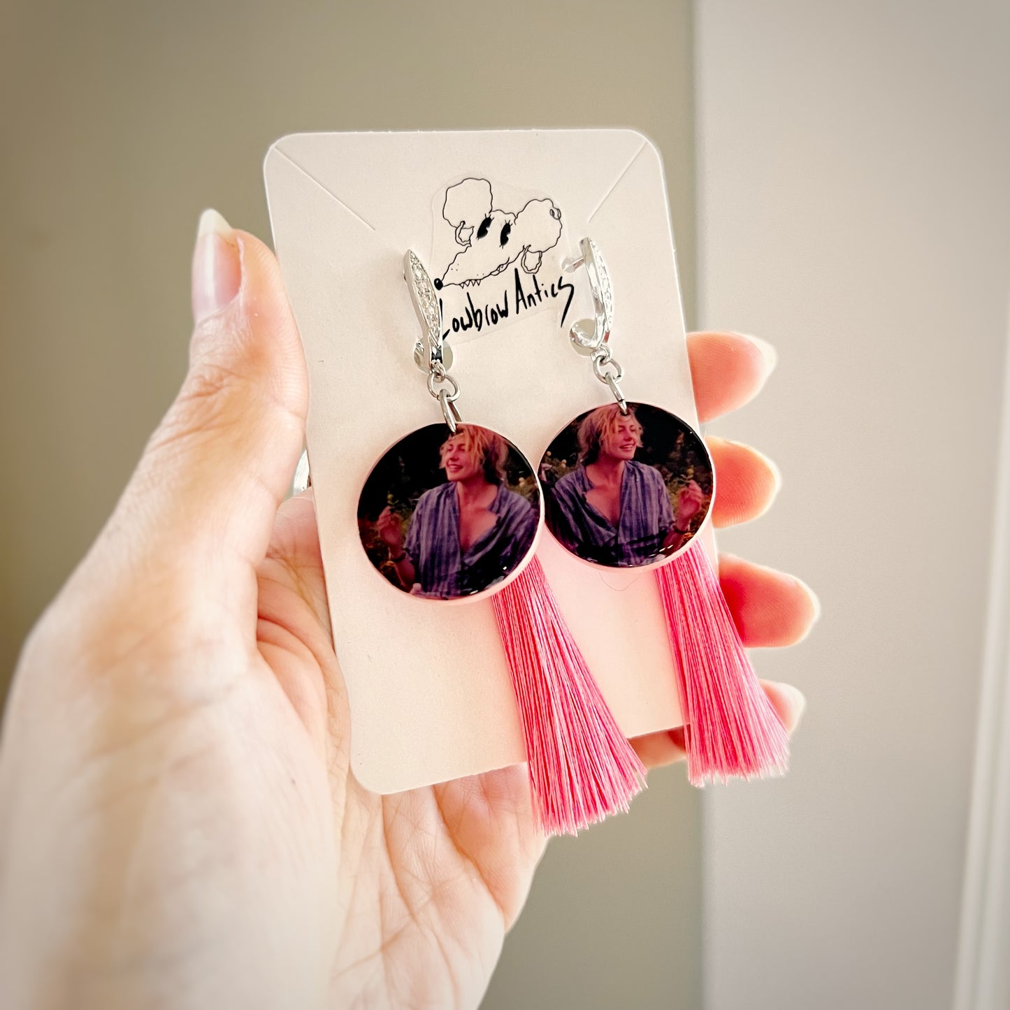 Greta Gerwig director spotlight earrings featuring an elegant and artistic design inspired by her award-winning films.