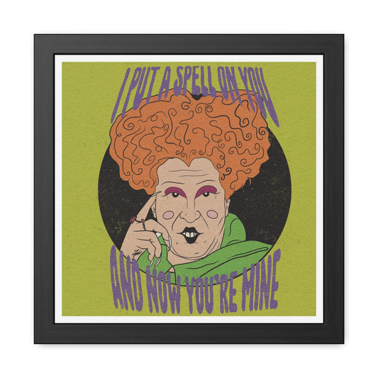 Winifred Sanderson Hocus Pocus inspired art print – spooky witchy wall decor for Halloween lovers.