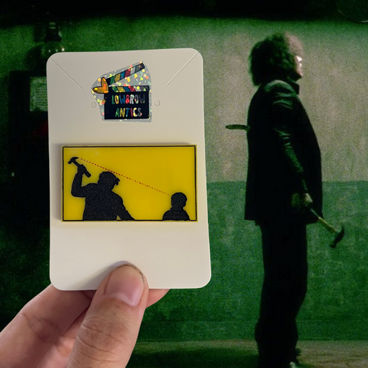 Oldboy Hallway Fight Scene Acrylic Pin – Hand-Painted with Locking Backs