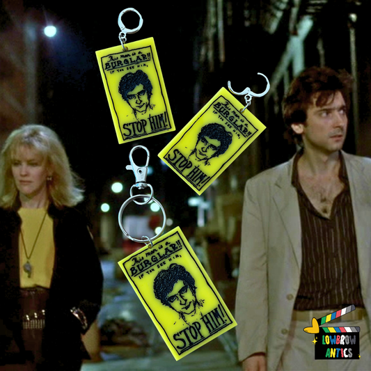 Stop Him! After Hours Inspired Flyer Earrings, Pins, and Keychains