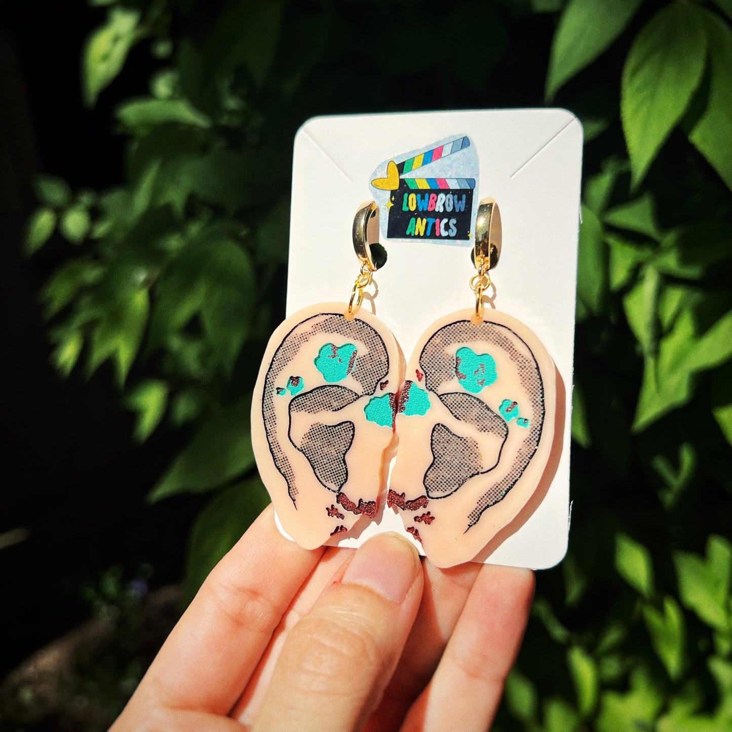 Blue Velvet Inspired Severed Ear Pins, Keychains, and Earrings