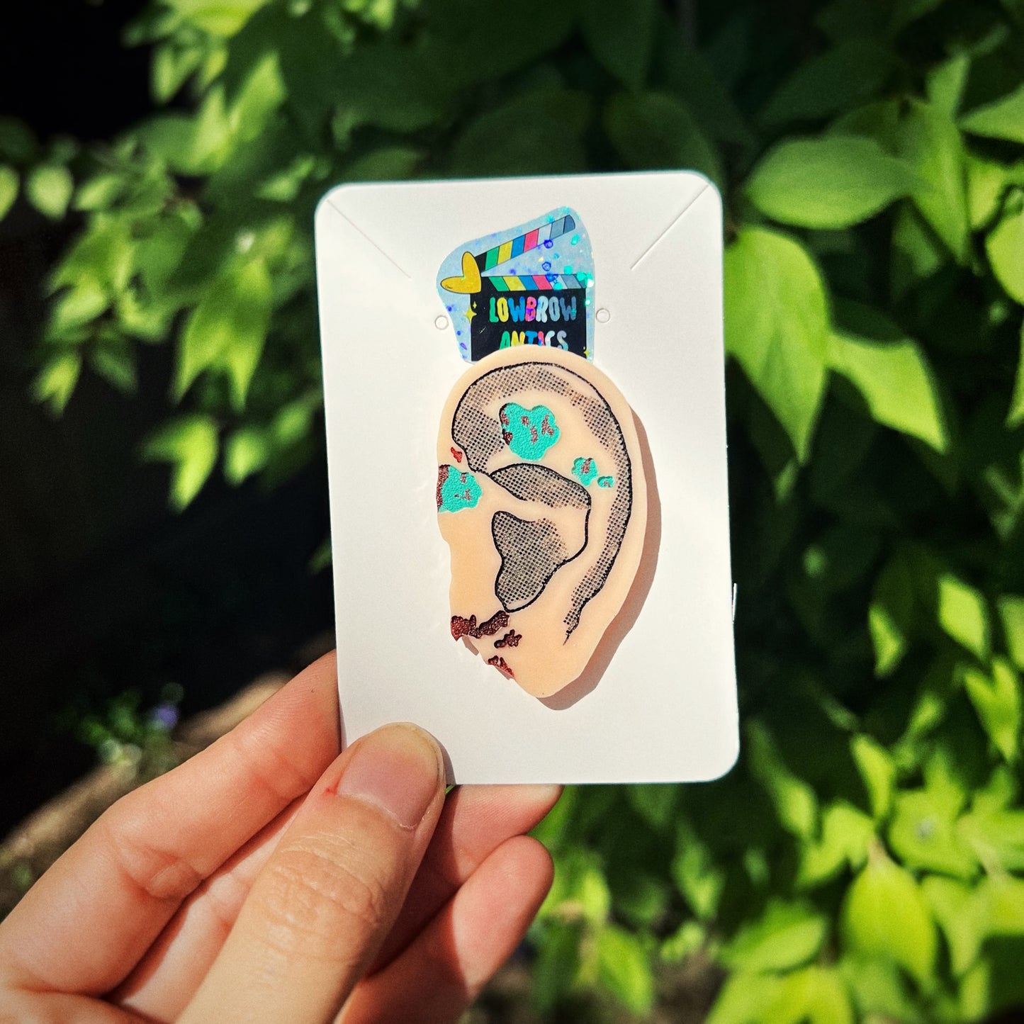 Blue Velvet Inspired Severed Ear Pins, Keychains, and Earrings