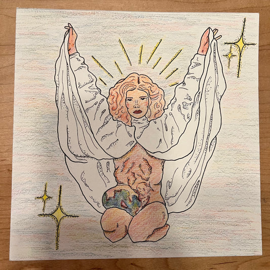 The Brood Original Colored Pencil Illustration