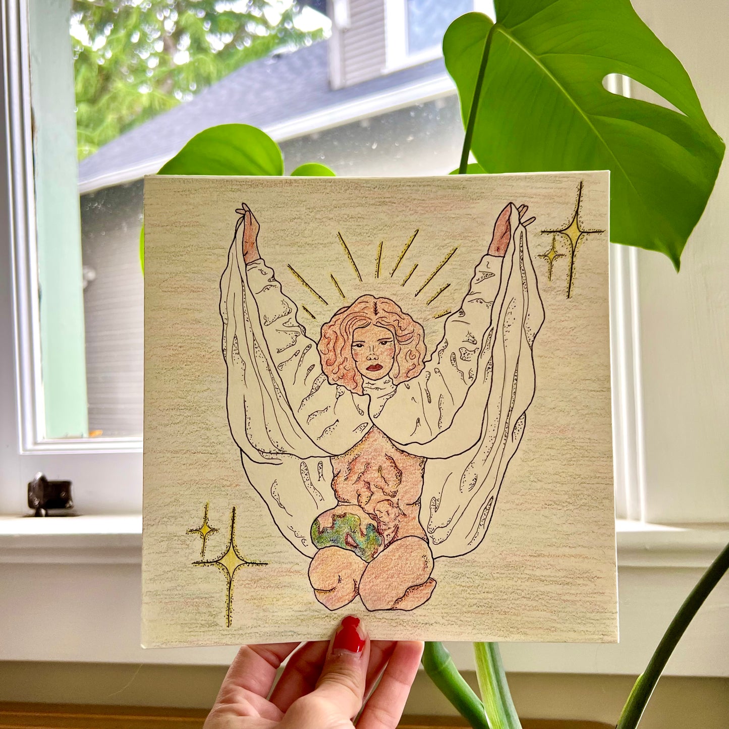 The Brood Original Colored Pencil Illustration