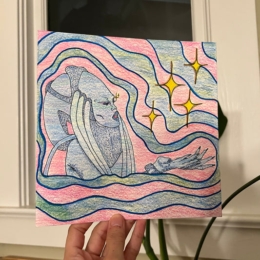 Fifth Element "Diva" Original Colored Pencil Illustration