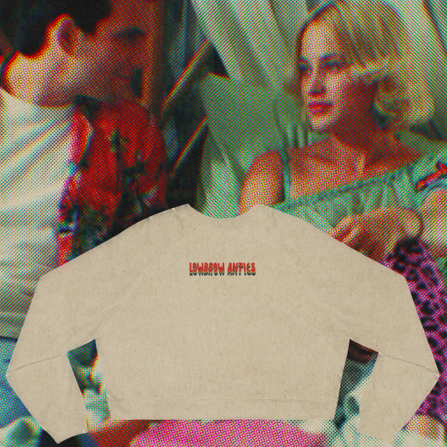 True Romance Illustrated Cropped Fleece Pullover