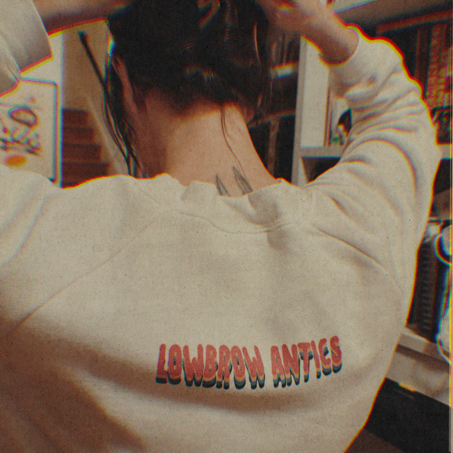 True Romance Illustrated Cropped Fleece Pullover