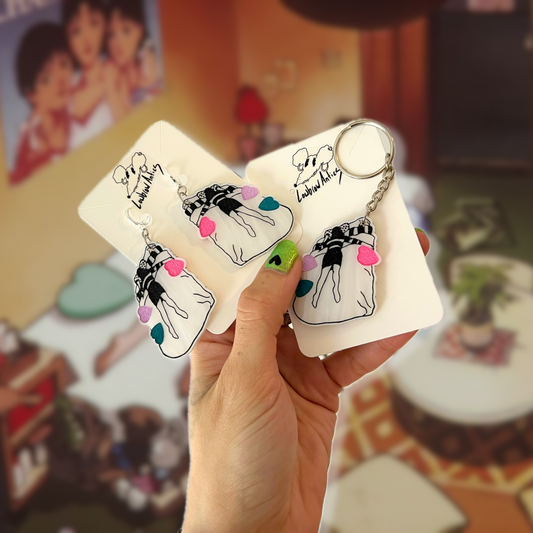 Perfect Blue Mima's Bedroom Earrings & Keychains