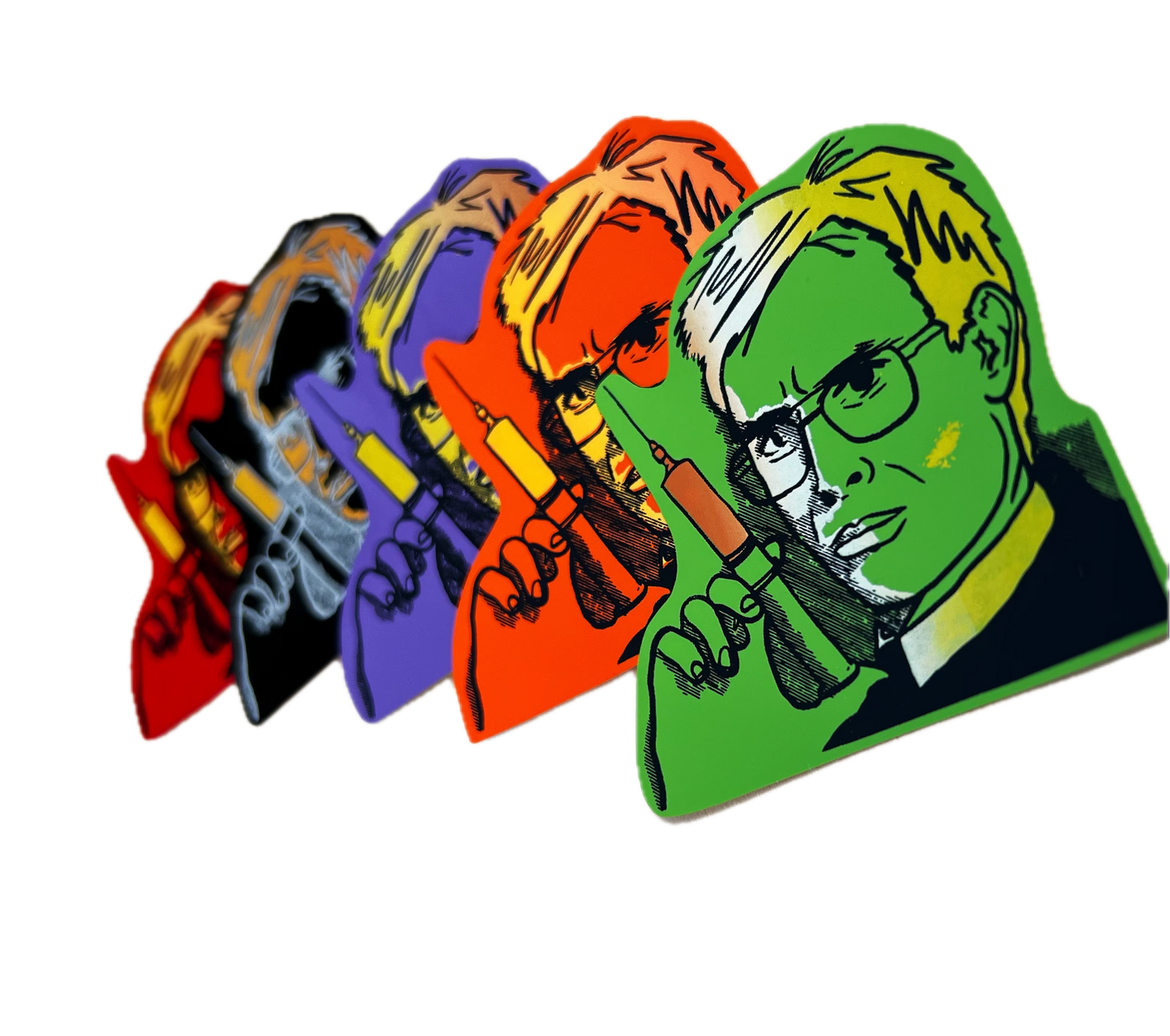 Herbert West Re-Animator vinyl stickers – Cult horror movie decals for fans of the mad scientist classic.