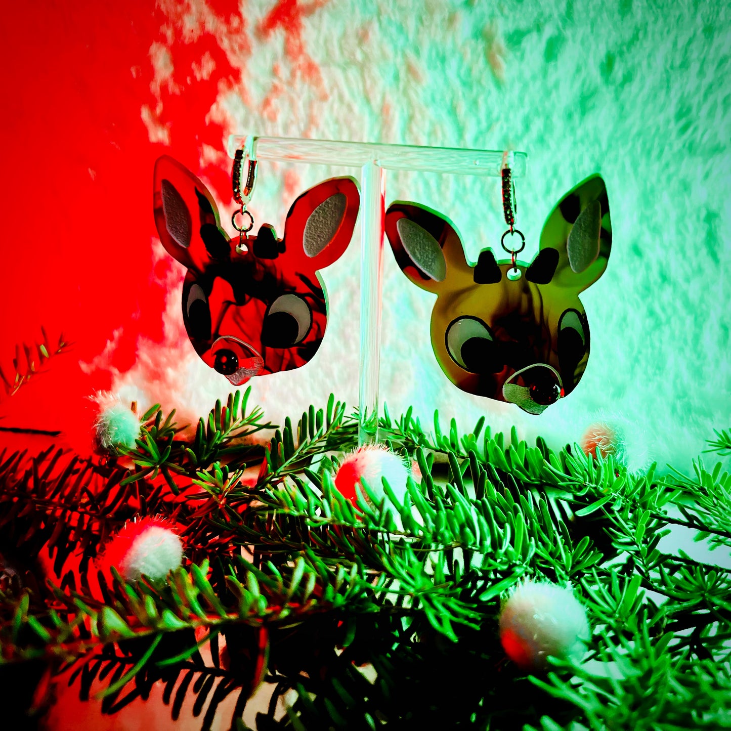 Rudolph the Red Nosed Reindeer Earrings