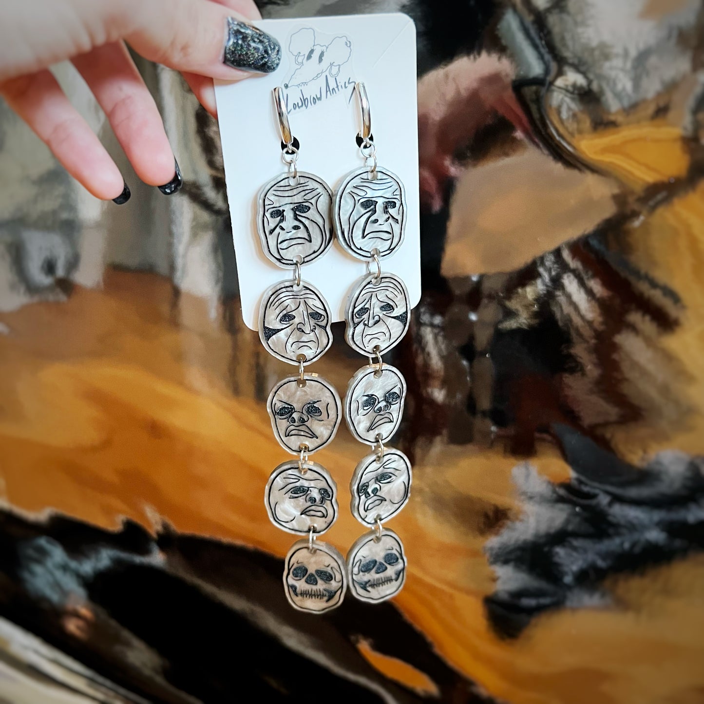 The Masks Earrings (Twilight Zone Inspired Collection)