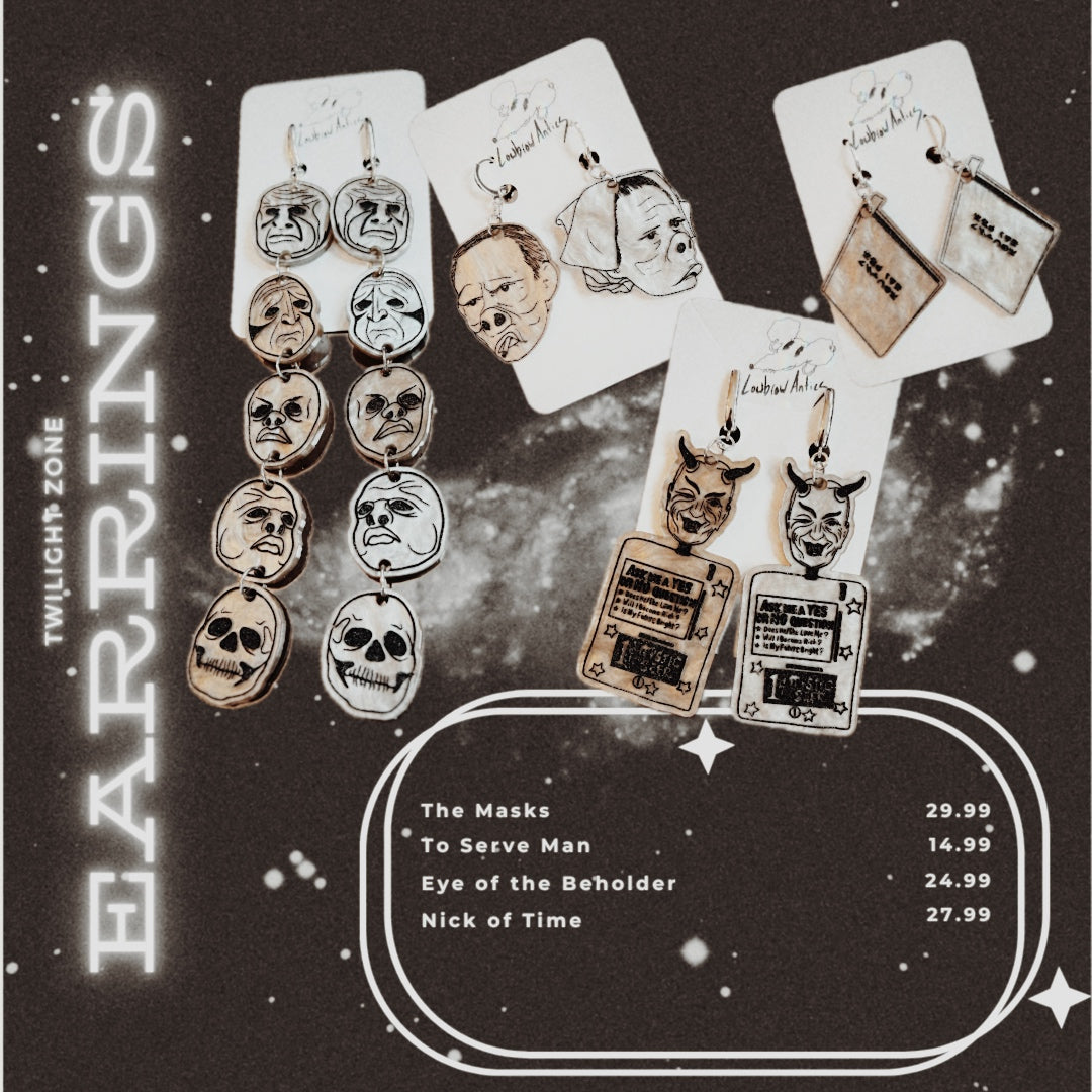 To Serve Man Earrings (Twilight Zone Inspired Collection)
