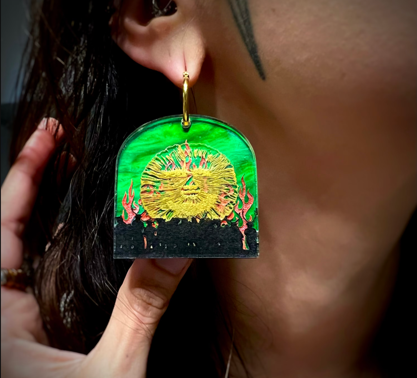 The Wickerman Inspired Layered Moving Earrings