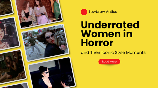 Collage of underrated women in horror films — Mima from Perfect Blue, Anna from Possession, Suzy from Suspiria — representing horror fashion and cult cinema style.