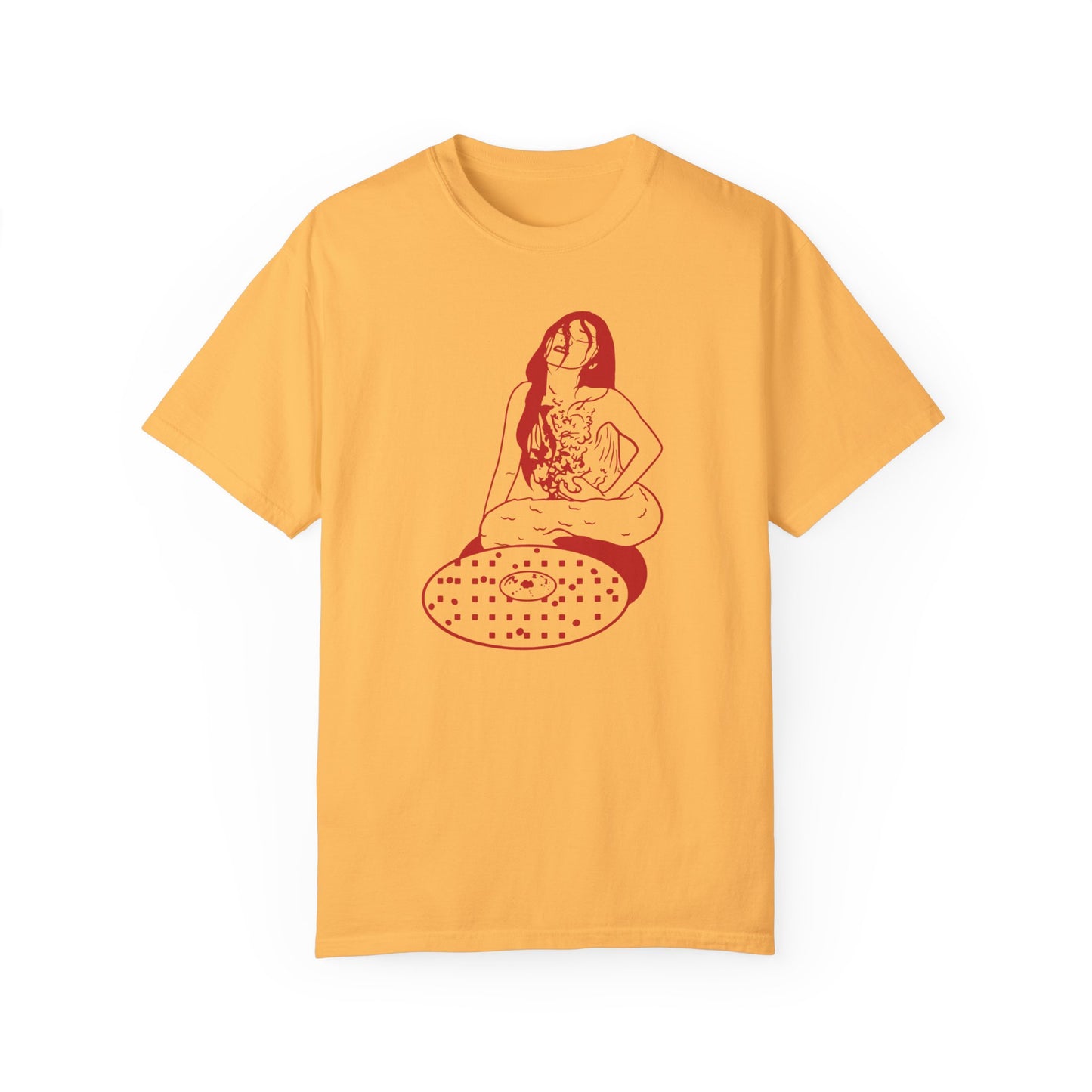 Mermaid in a Manhole (Guinea Pig) Unisex Garment-Dyed T-shirt