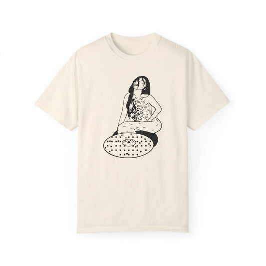 Mermaid in a Manhole (Guinea Pig) Unisex Garment-Dyed T-shirt