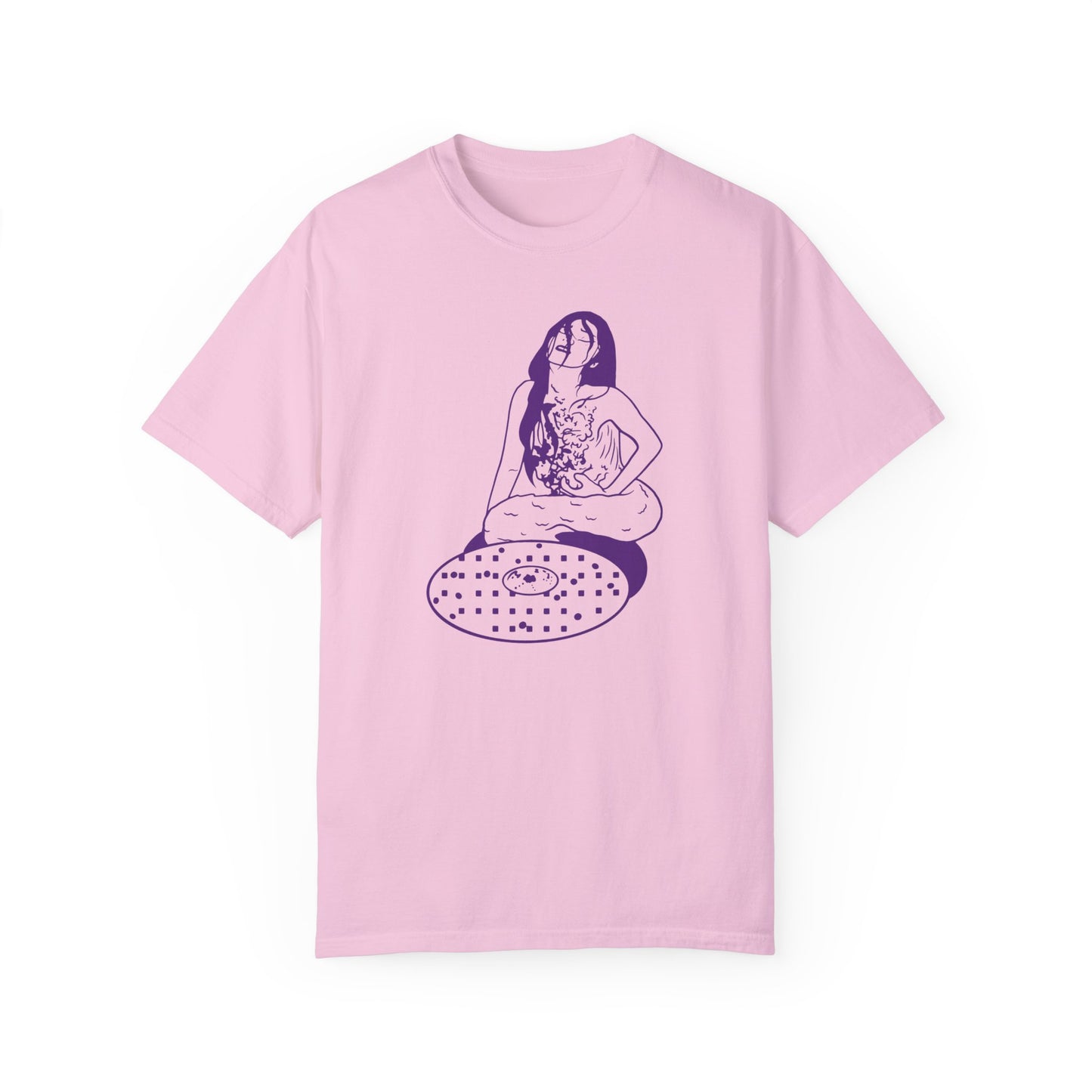 Mermaid in a Manhole (Guinea Pig) Unisex Garment-Dyed T-shirt