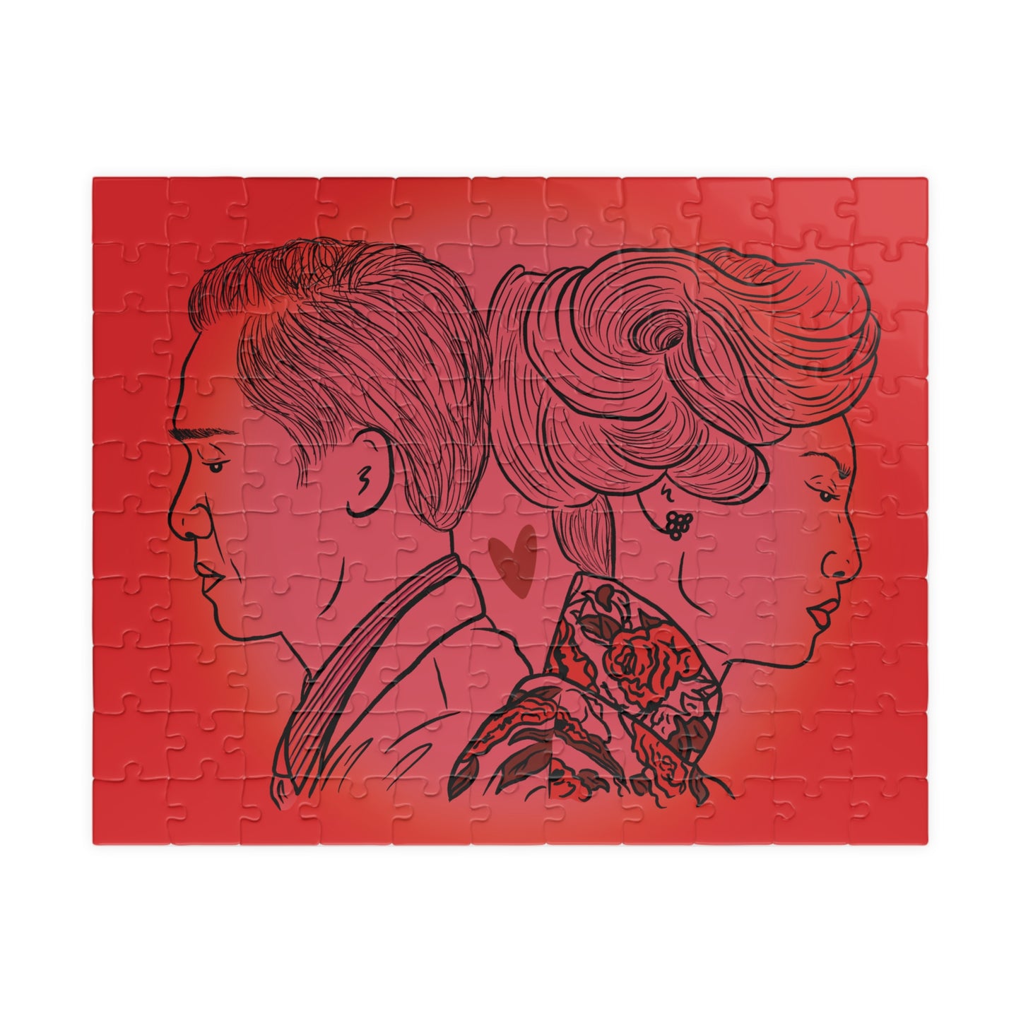 Completed art puzzle inspired by In the Mood for Love displayed as cinematic home decor.