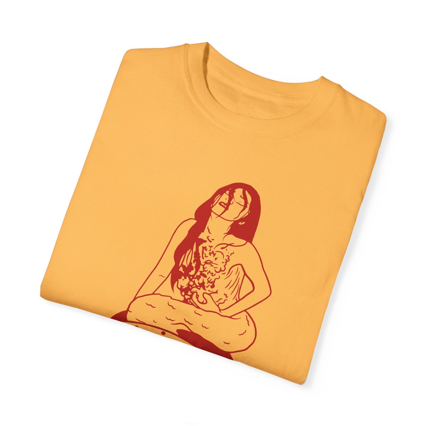 Mermaid in a Manhole (Guinea Pig) Unisex Garment-Dyed T-shirt