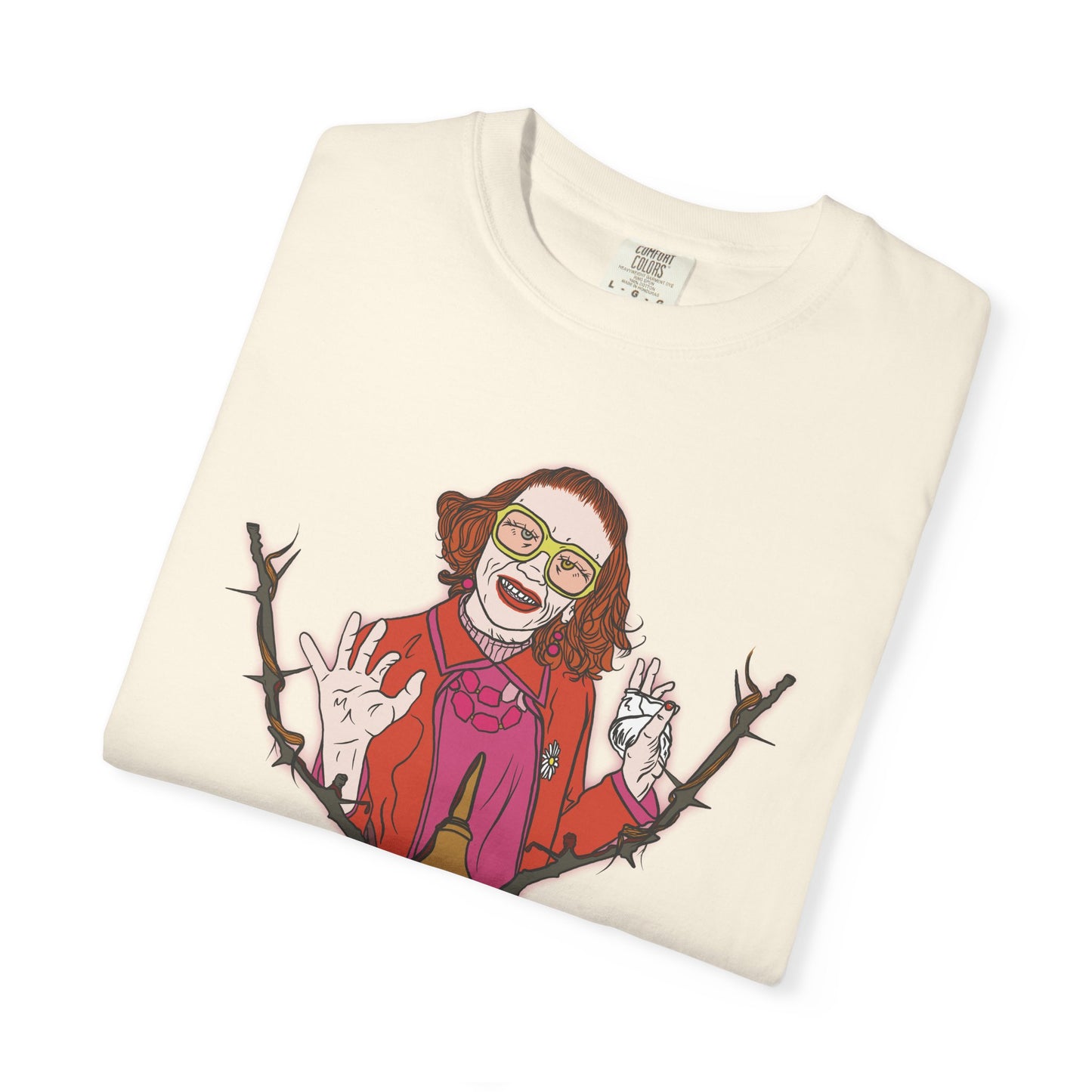 Weapons Inspired Aunt Gladys Illustrated Unisex Garment-Dyed T-shirt