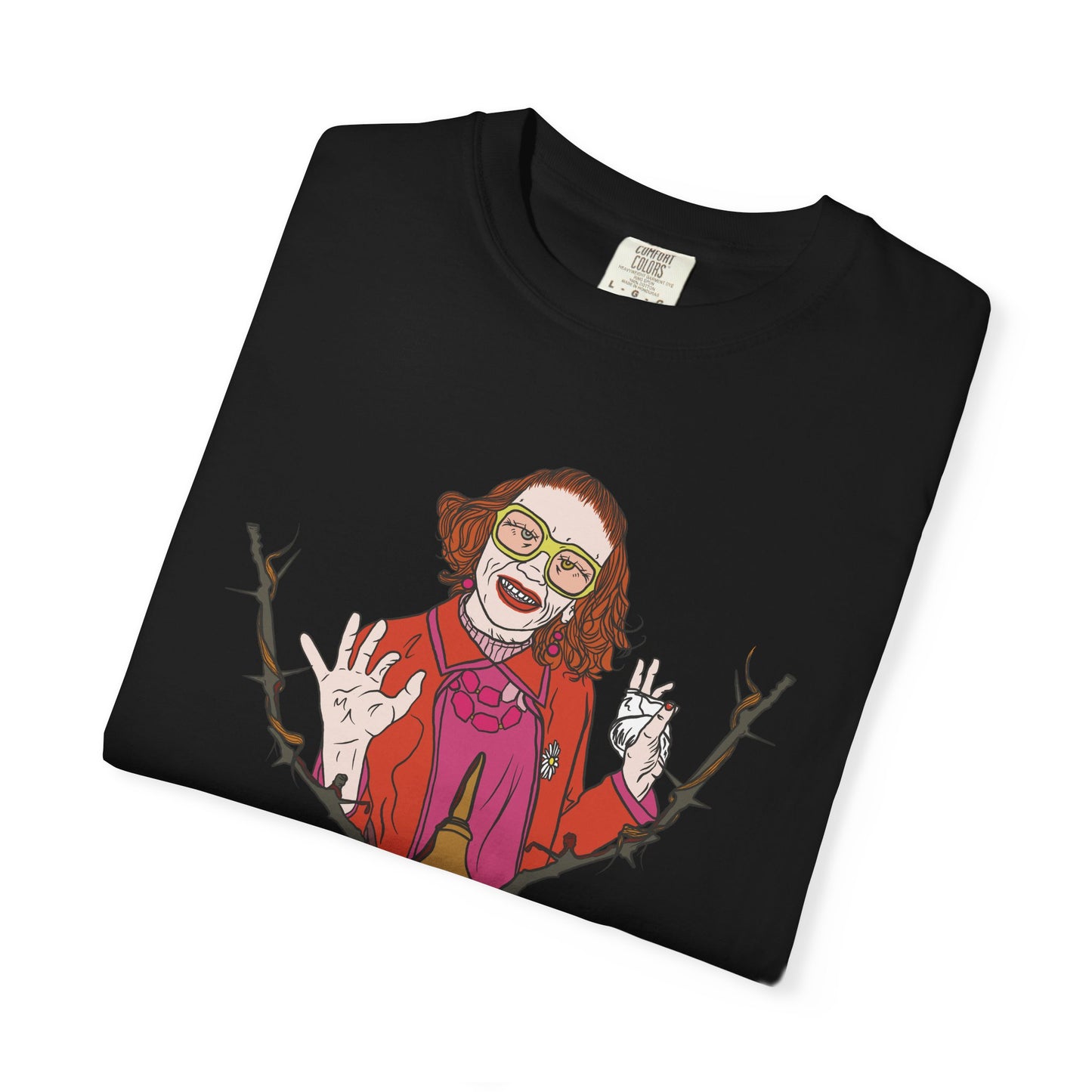 Weapons Inspired Aunt Gladys Illustrated Unisex Garment-Dyed T-shirt