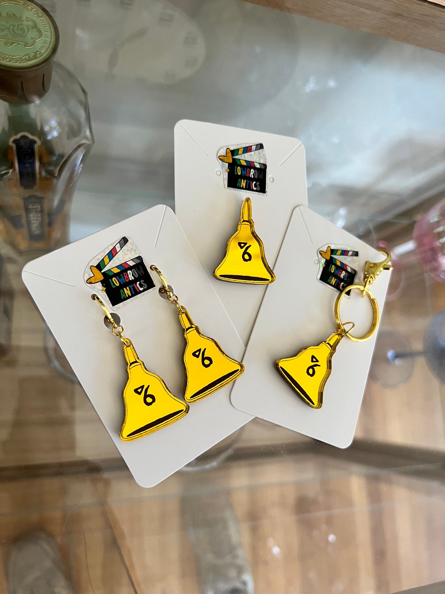 Weapons Inspired Aunt Gladys Bell Earrings