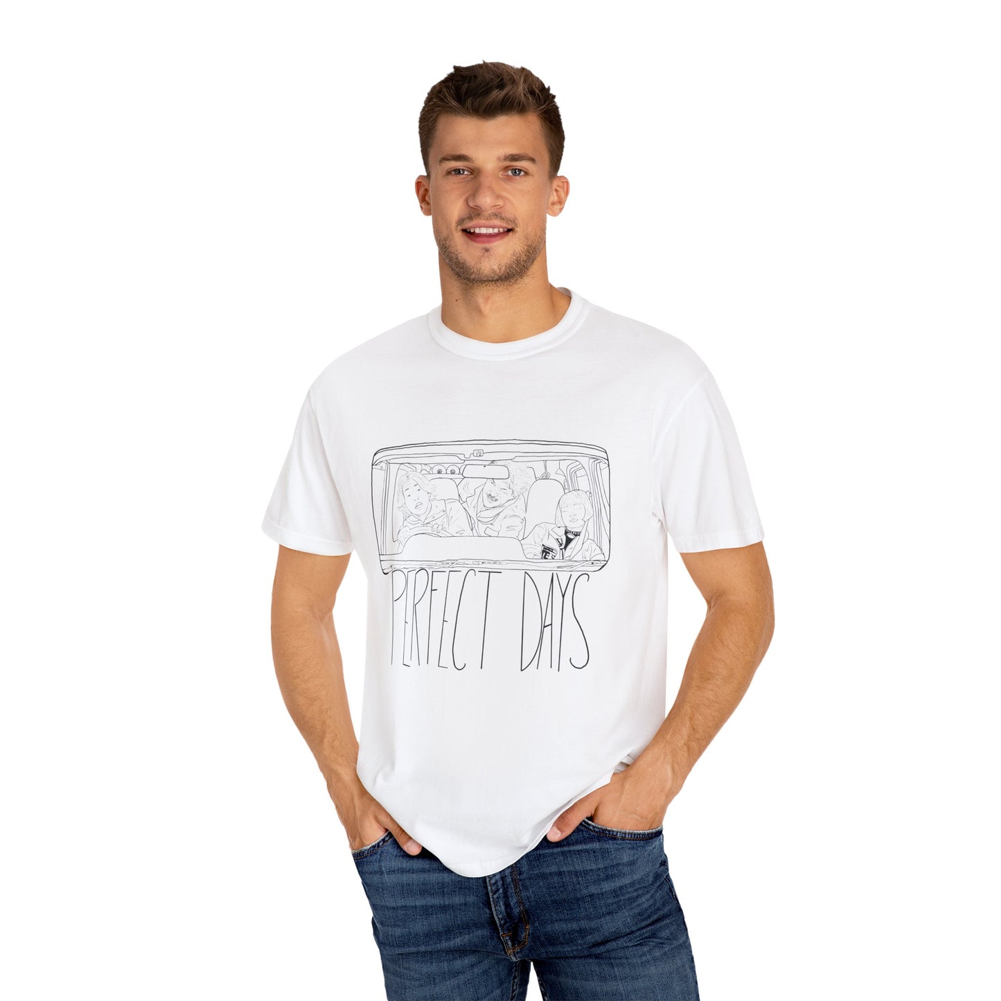 Perfect Days Illustrated Unisex Garment-Dyed T-shirt