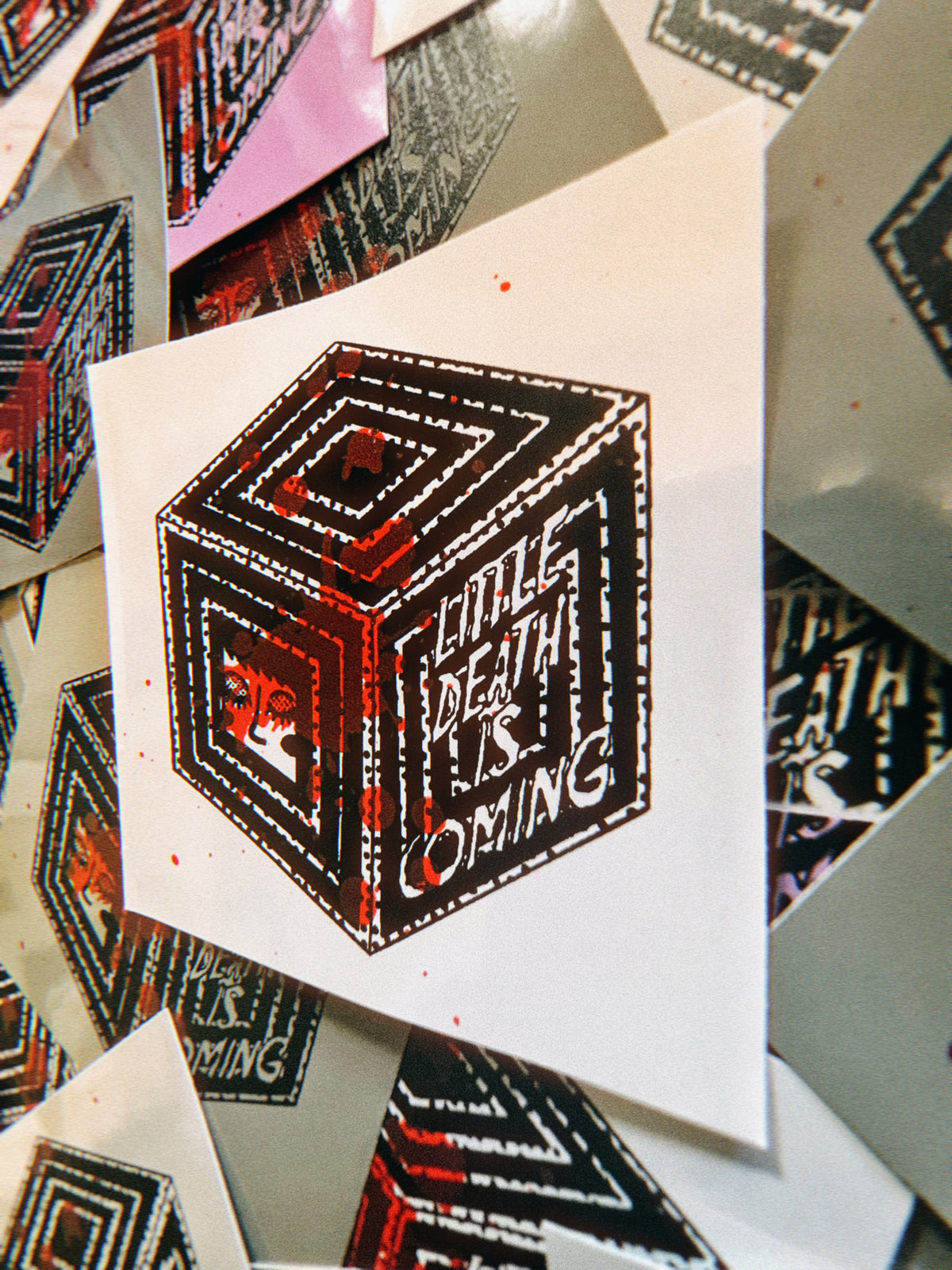 Little Death Is Coming Screenprinted Vinyl Sticker (Surprise Colorway)