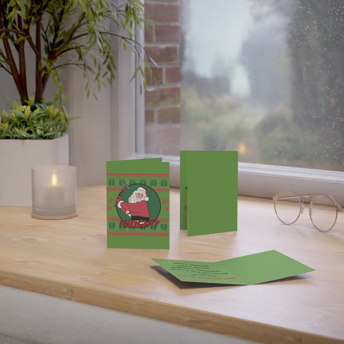 Silent Night, Deadly Night Illustrated Greeting Cards (1, 10, 30, and 50pcs)