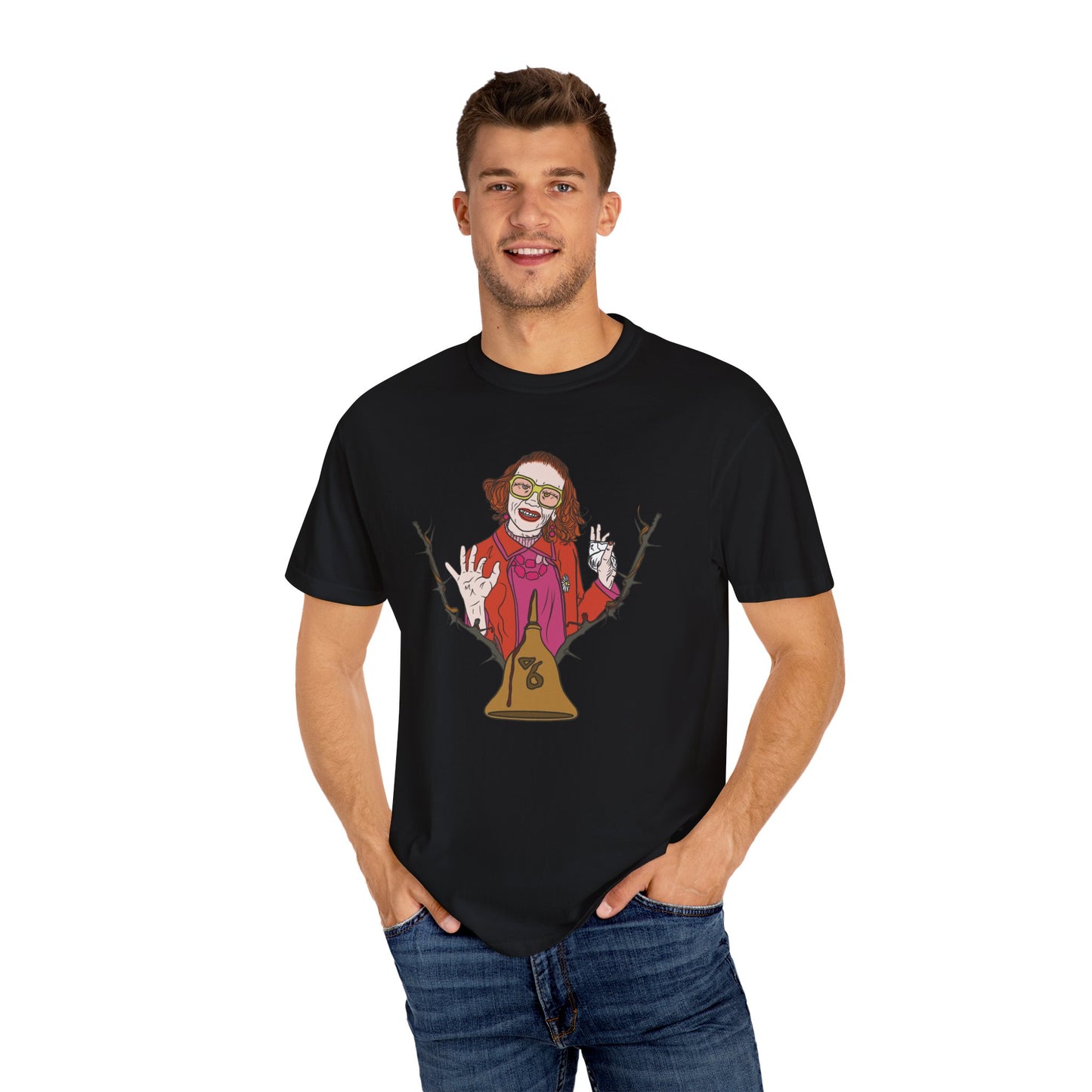 Weapons Inspired Aunt Gladys Illustrated Unisex Garment-Dyed T-shirt