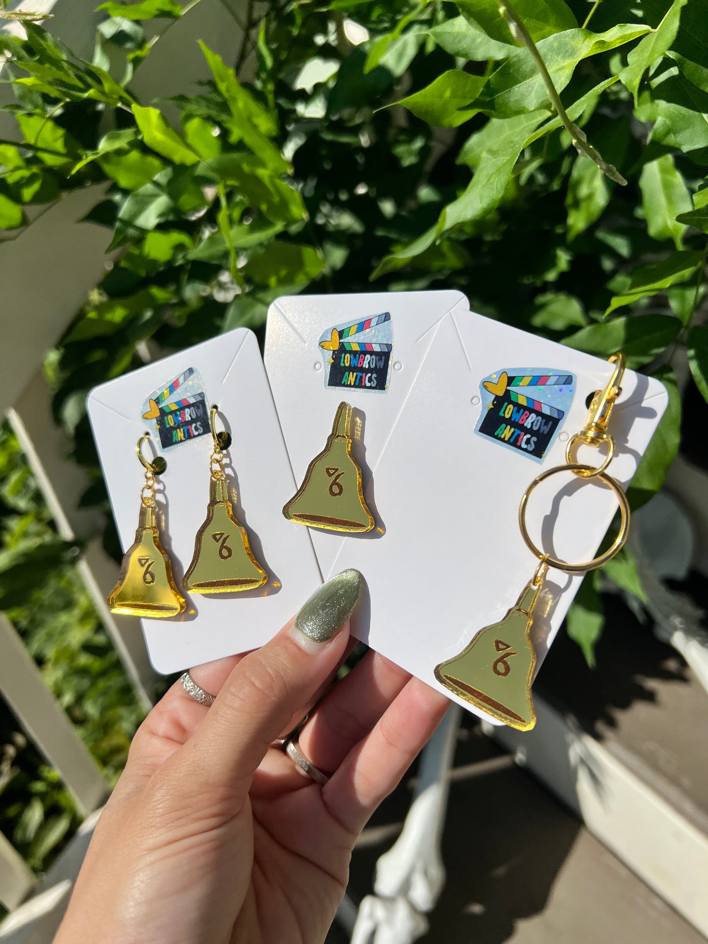Weapons Inspired Aunt Gladys Bell Earrings