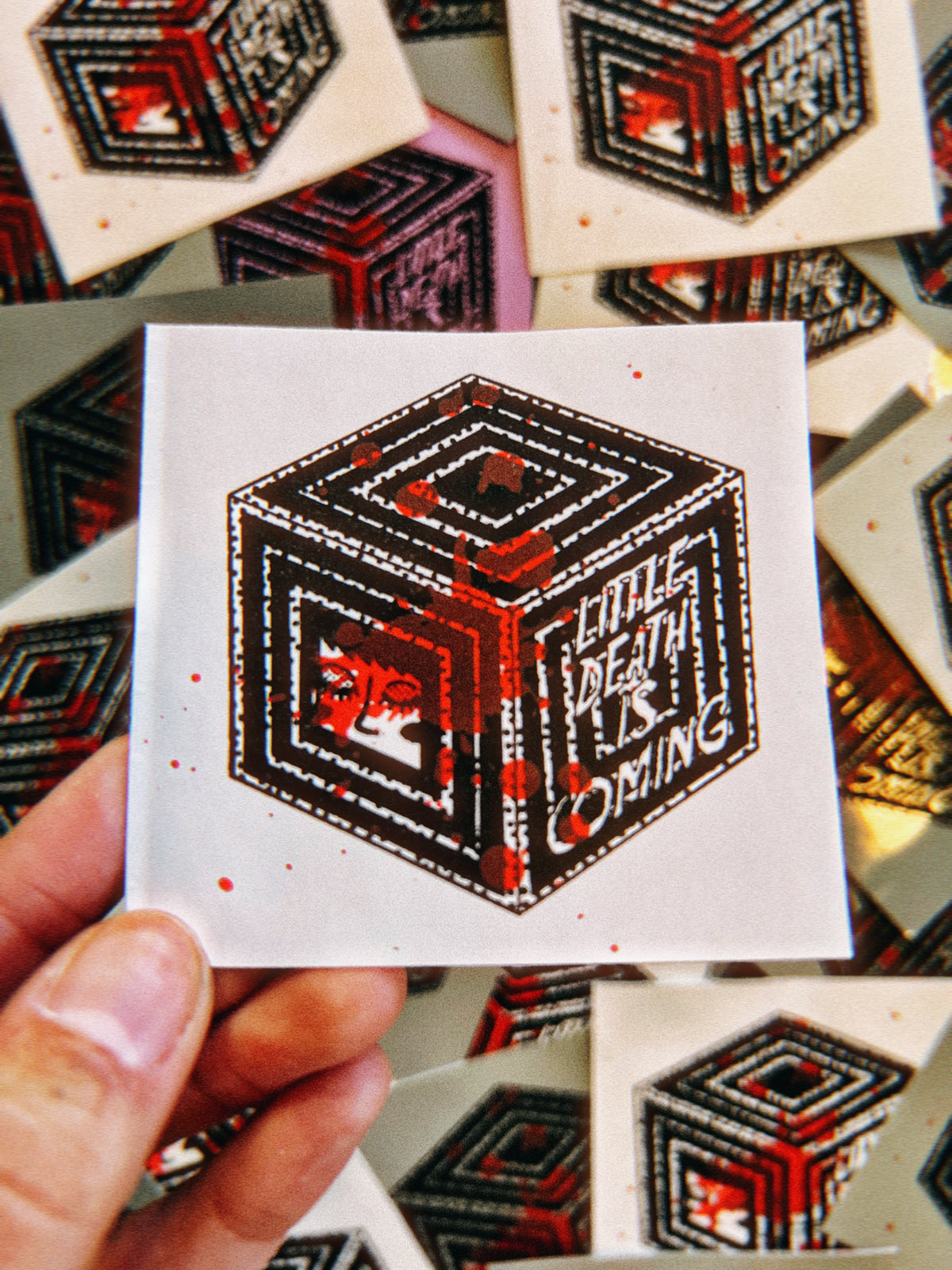 Little Death Is Coming Screenprinted Vinyl Sticker (Surprise Colorway)