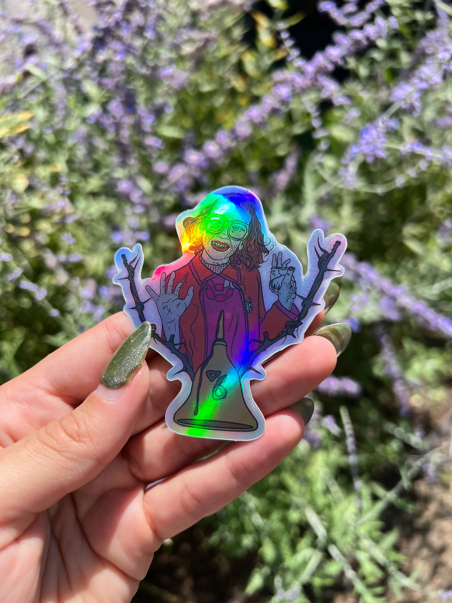 Weapons Inspired Aunt Gladys Holographic Sticker